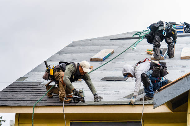 Professional Gutter Installation technician working in Southport, NC